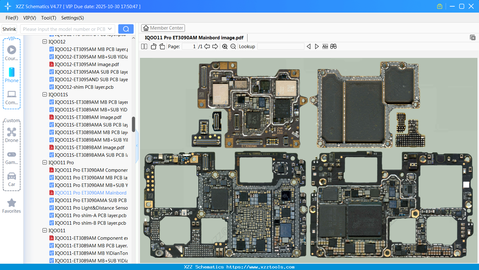VIVO IQOO11 Pro ET3090AM Mainbord Image
